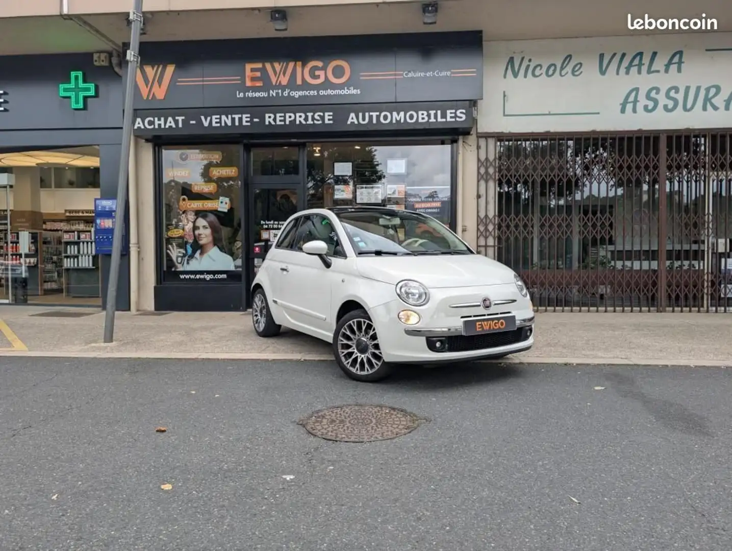 Fiat 500 1.2 70 Lounge Blanc - 1