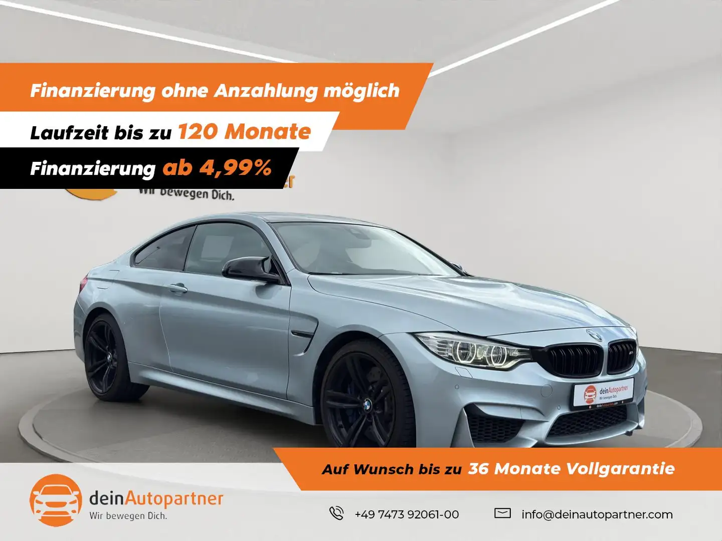 BMW M4 Coupe Navi Leder HuD Hifi Memory Keyless Silber - 1