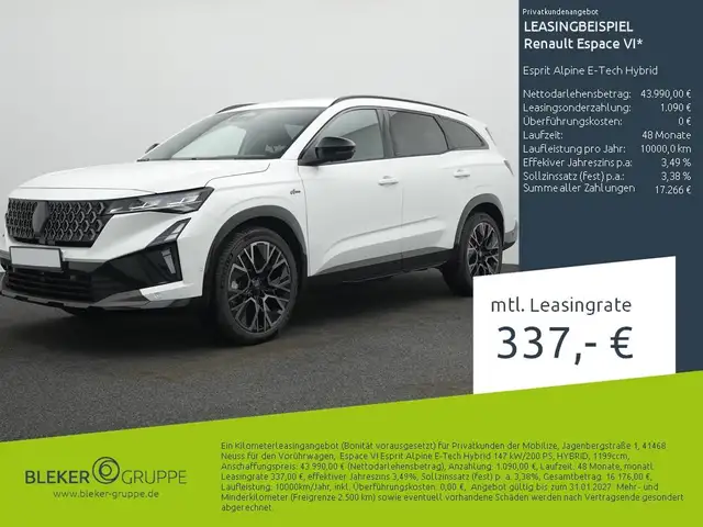 Renault Espace 6 Esprit Alpine Full Hybrid E-Tech 200 7-Sitzer