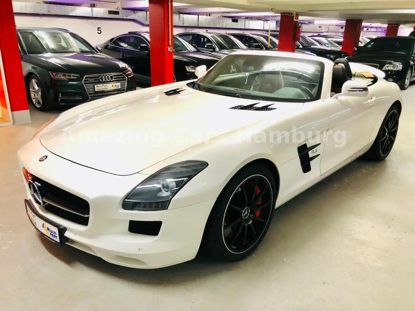 Mercedes-Benz SLS 6.2 V8 Roadster BRD-Fahrzeug|UNFALLFREI Bianco - 2