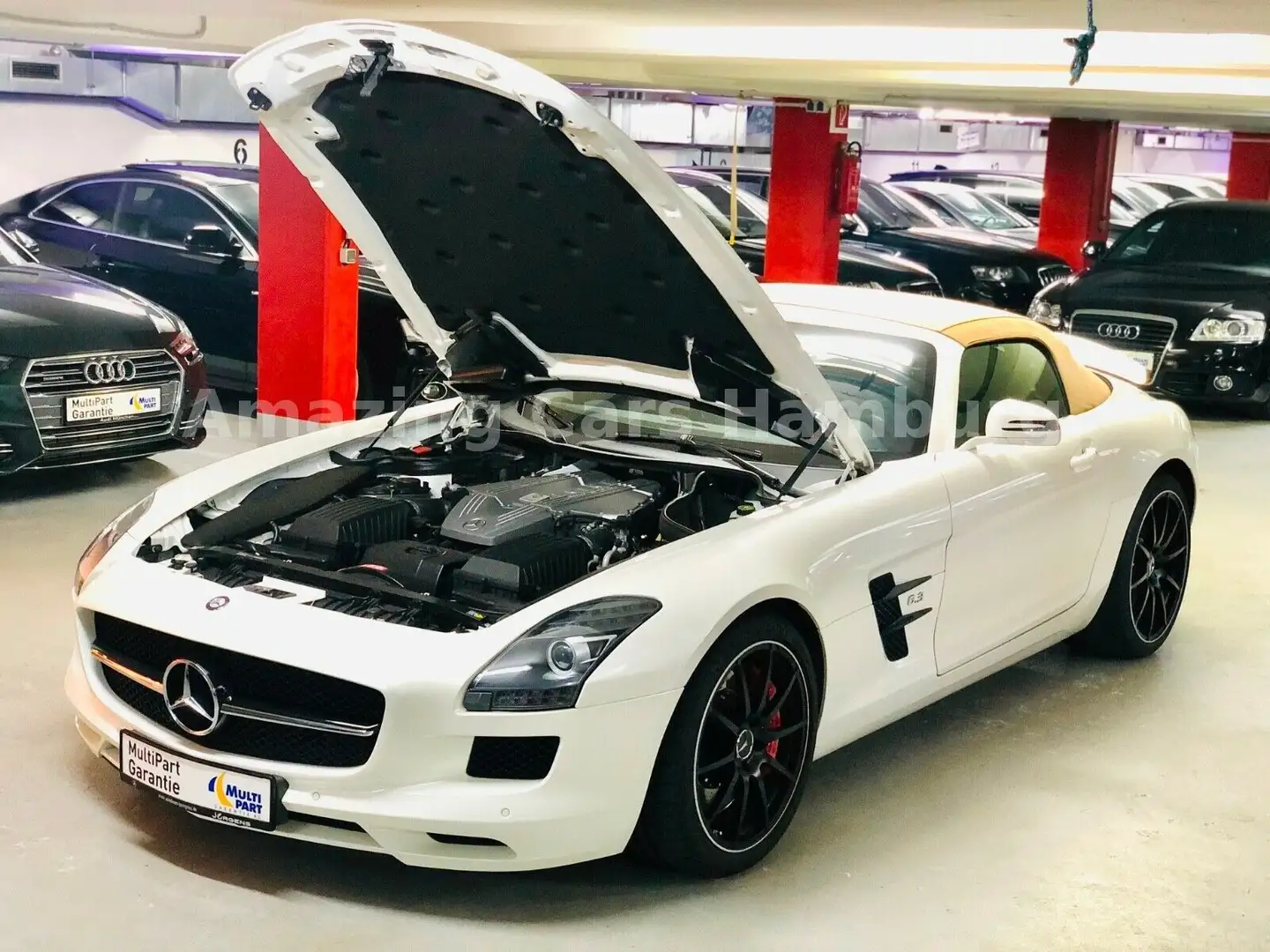 Mercedes-Benz SLS 6.2 V8 Roadster BRD-Fahrzeug|UNFALLFREI Bianco - 1