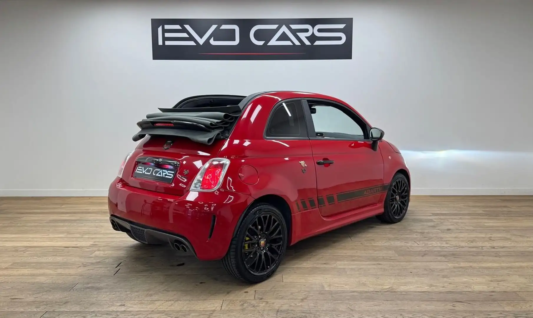 Fiat 500 Abarth 595 1.4 Turbo T-Jet 140 ch BVA / RADAR AR / Échappement Magneti Marelli / CLIM AUTO Rouge - 2