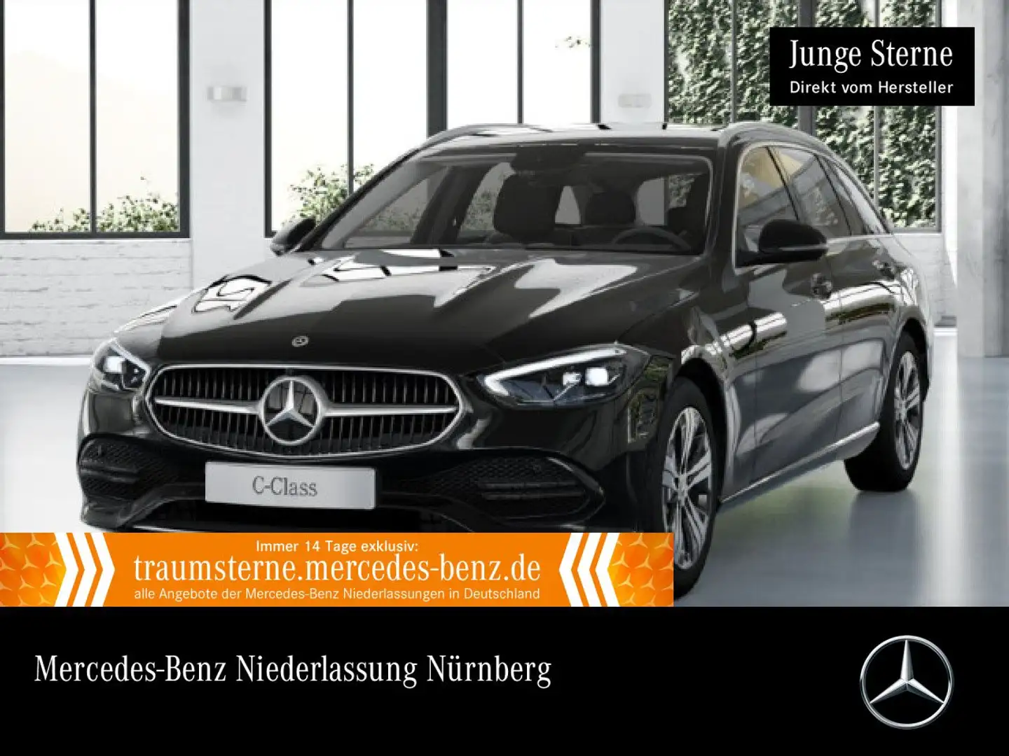 Mercedes-Benz C 220 d T 4M AVANTG+360+AHK+LED+STHZG+TOTW+KEYLESS Noir - 1