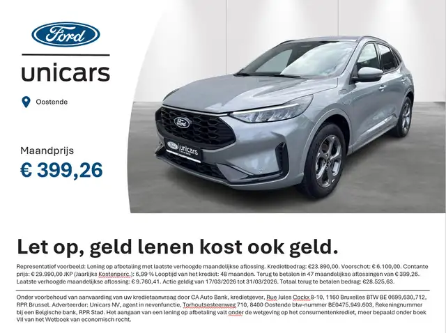Ford Kuga 2.5i PHEV Aut. 178kW ST-Line BTW-WAGEN, AFNEEMBARE
