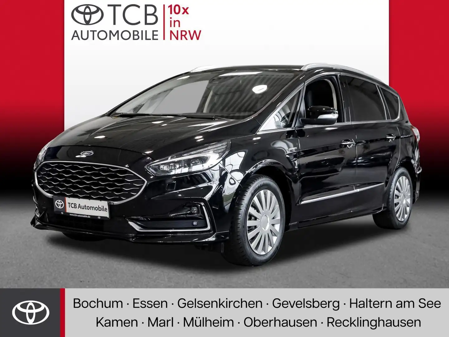 Ford S-Max 2.5 Hybrid Vignale SHZ PDC KLIMA LED AHK Kamera Schwarz - 1