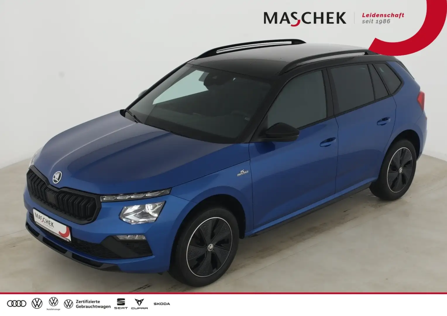 Skoda Kamiq Monte Carlo 1.0 TSI Navi Matrix Pano WinterPlus Ka Blau - 1