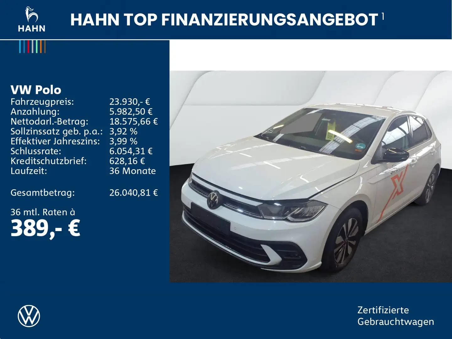 Volkswagen Polo 1.0TSI DSG Goal LED Navi ACC CAM APP Sitzh Weiß - 2