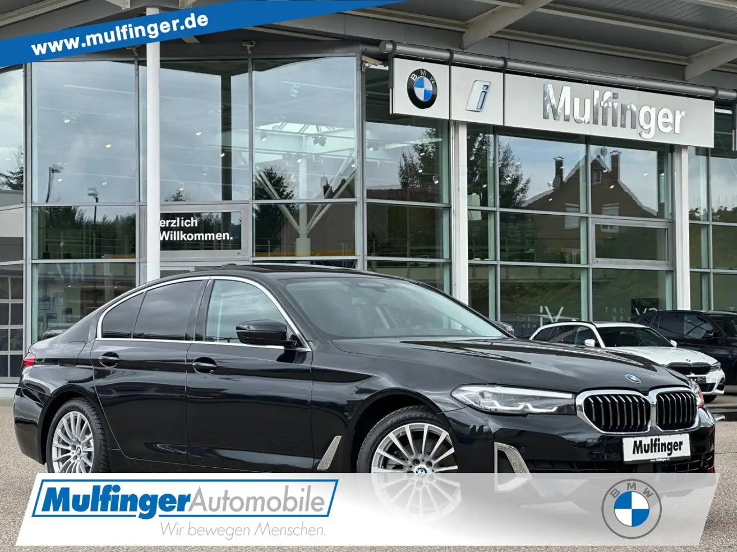 BMW 520 d xDr. IntAktLenk.HUD Lenkradh.ACC GlasD.HiFi Schwarz - 1