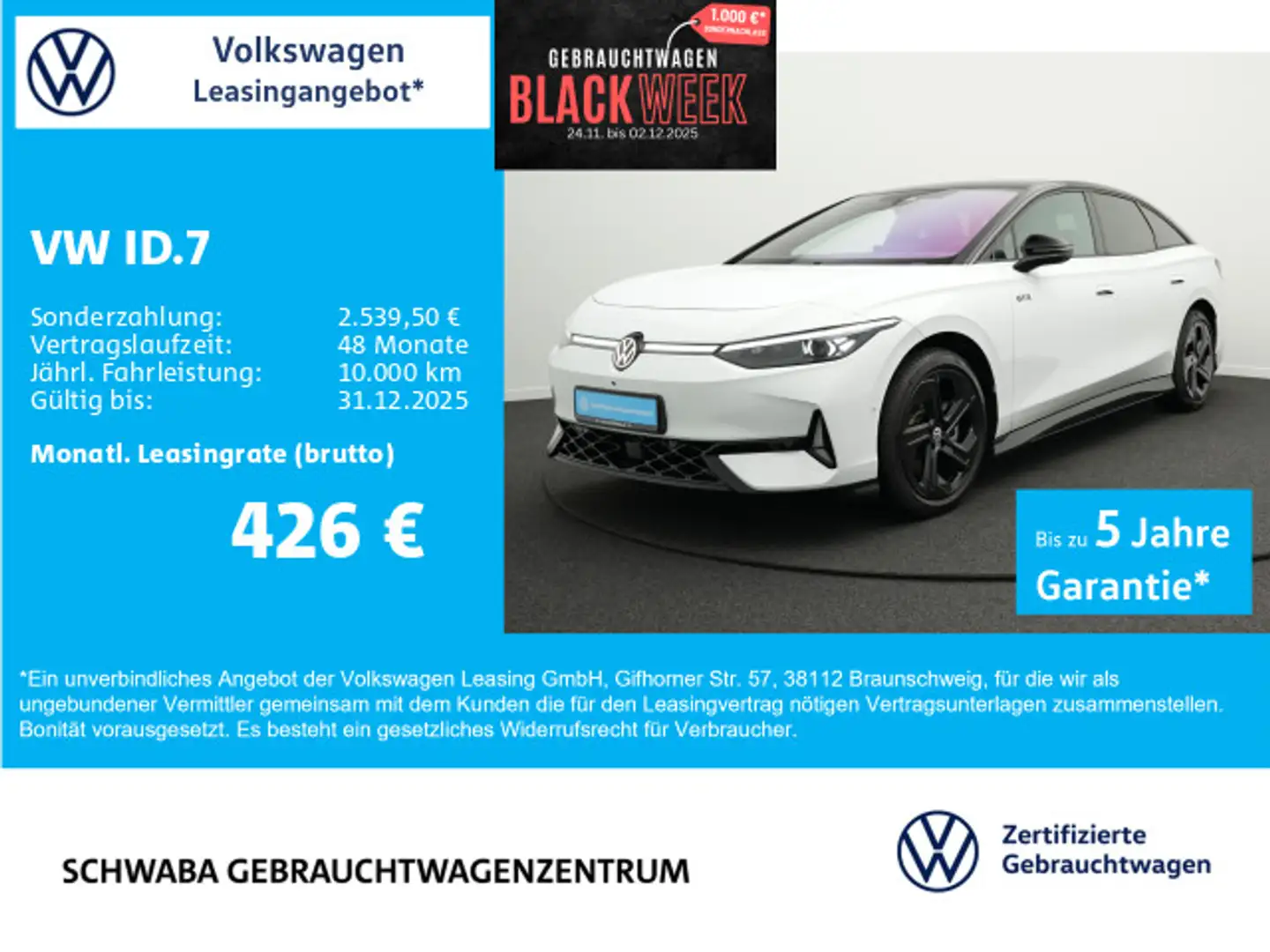 Volkswagen ID.7 GTX 4motion *Wärmep.*ACC*AHK*MATRIX*8-fach Blanc - 1