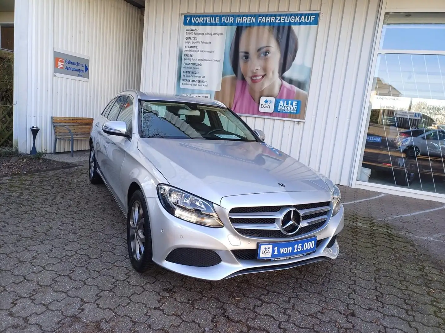 Mercedes-Benz C 180 T AVANTGARDE KLIMA KAMERA 360 AHK NAVI PDC ALLWETT Silber - 2