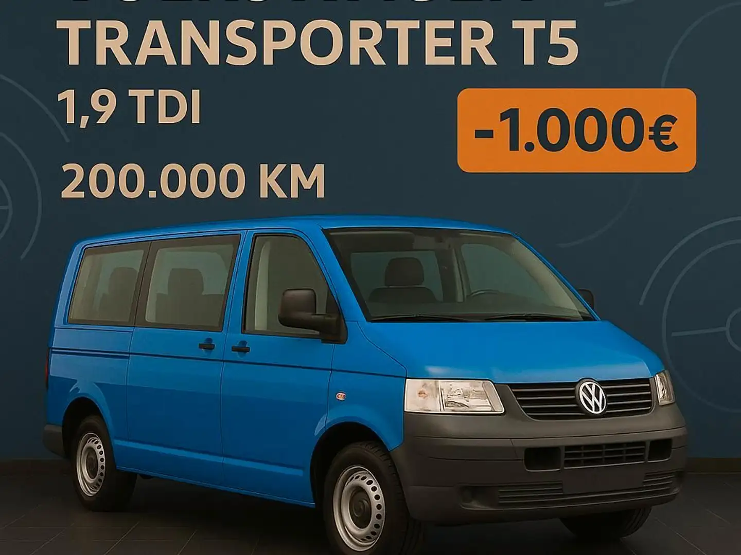 Volkswagen Transporter Furgón 1.9TDI 102 Bleu - 1