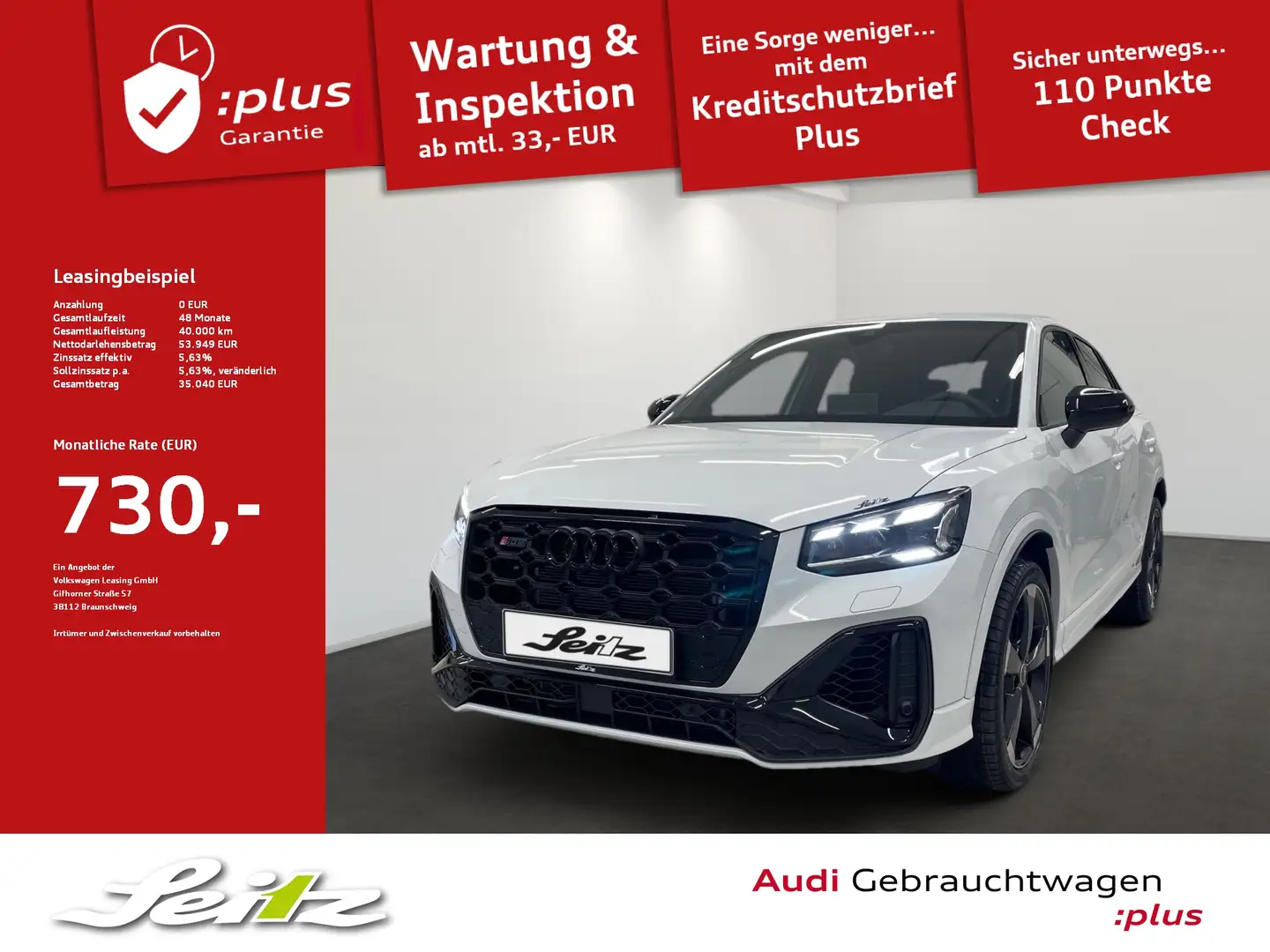 Audi SQ2 2.0 TFSI quattro *AHK*SONOS*NAVI*KAMERA* Alb - 1