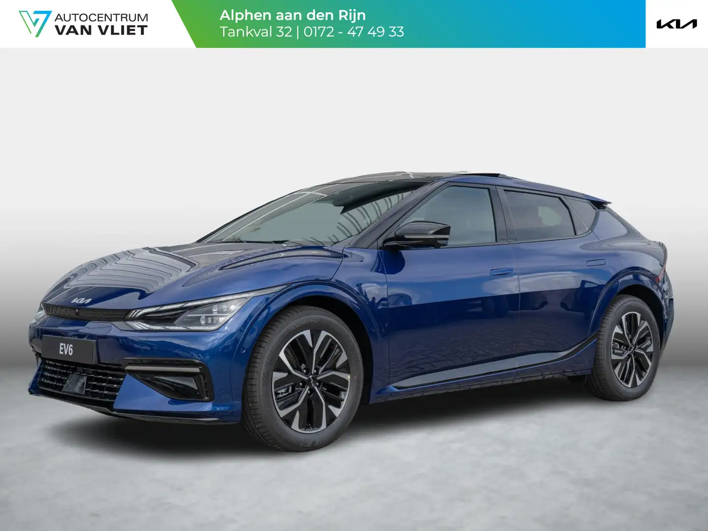 Kia EV6 GT-Line 77.4 kWh Direct leverbaar | Navi | Adapt. Blauw - 1