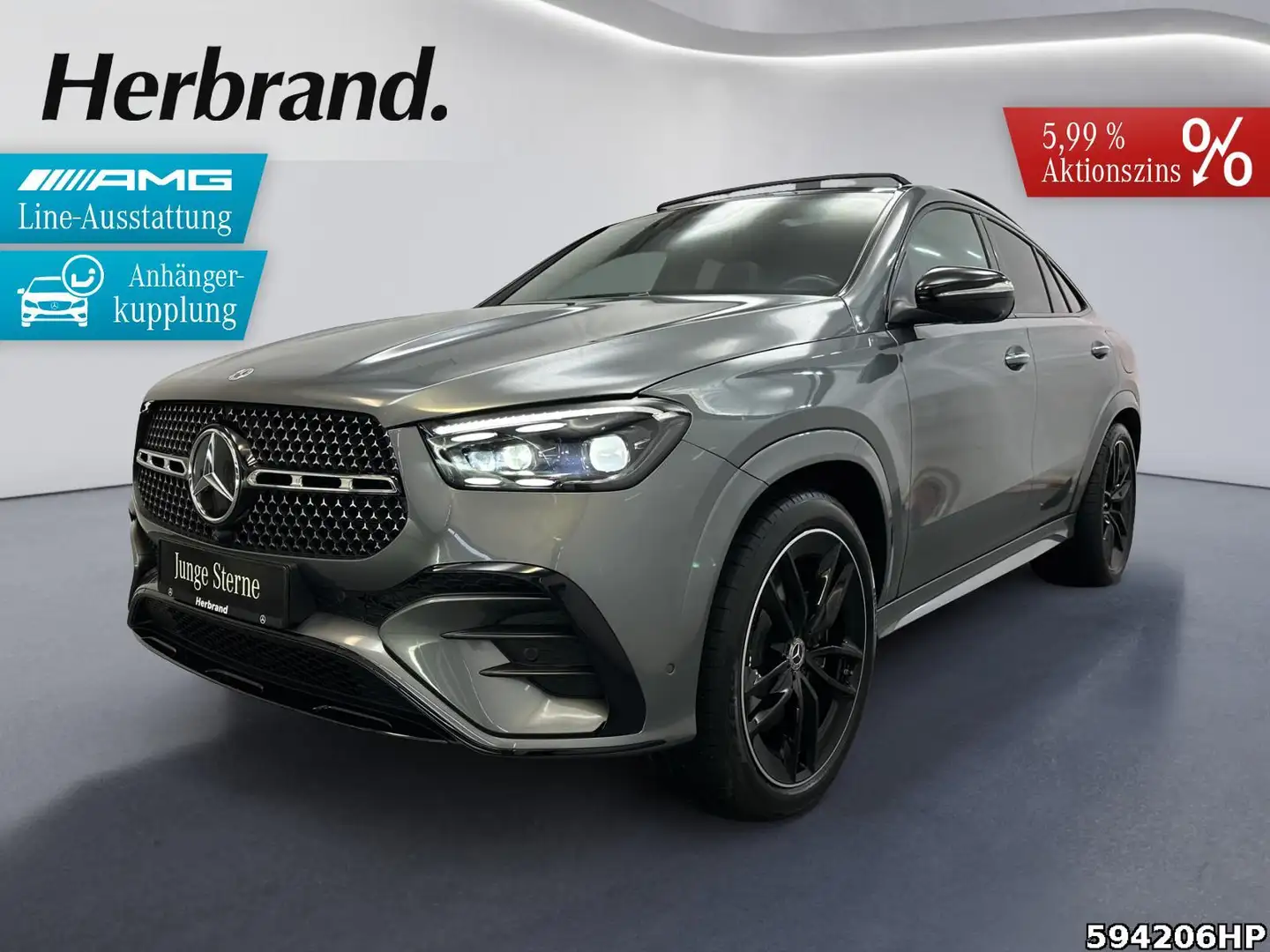 Mercedes-Benz GLE 400 e 4M Coupé AMG  Multibeam AHK. 22" Pano. Grau - 1