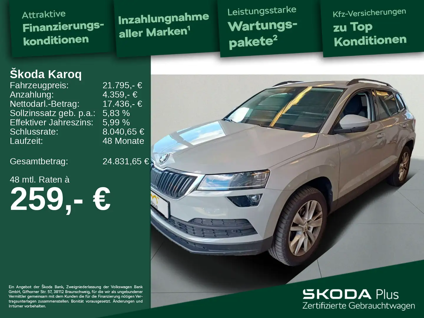 Skoda Karoq 1.5 TSI ACT Style *APP*AHK*ACC*LED*NAV* Grau - 1