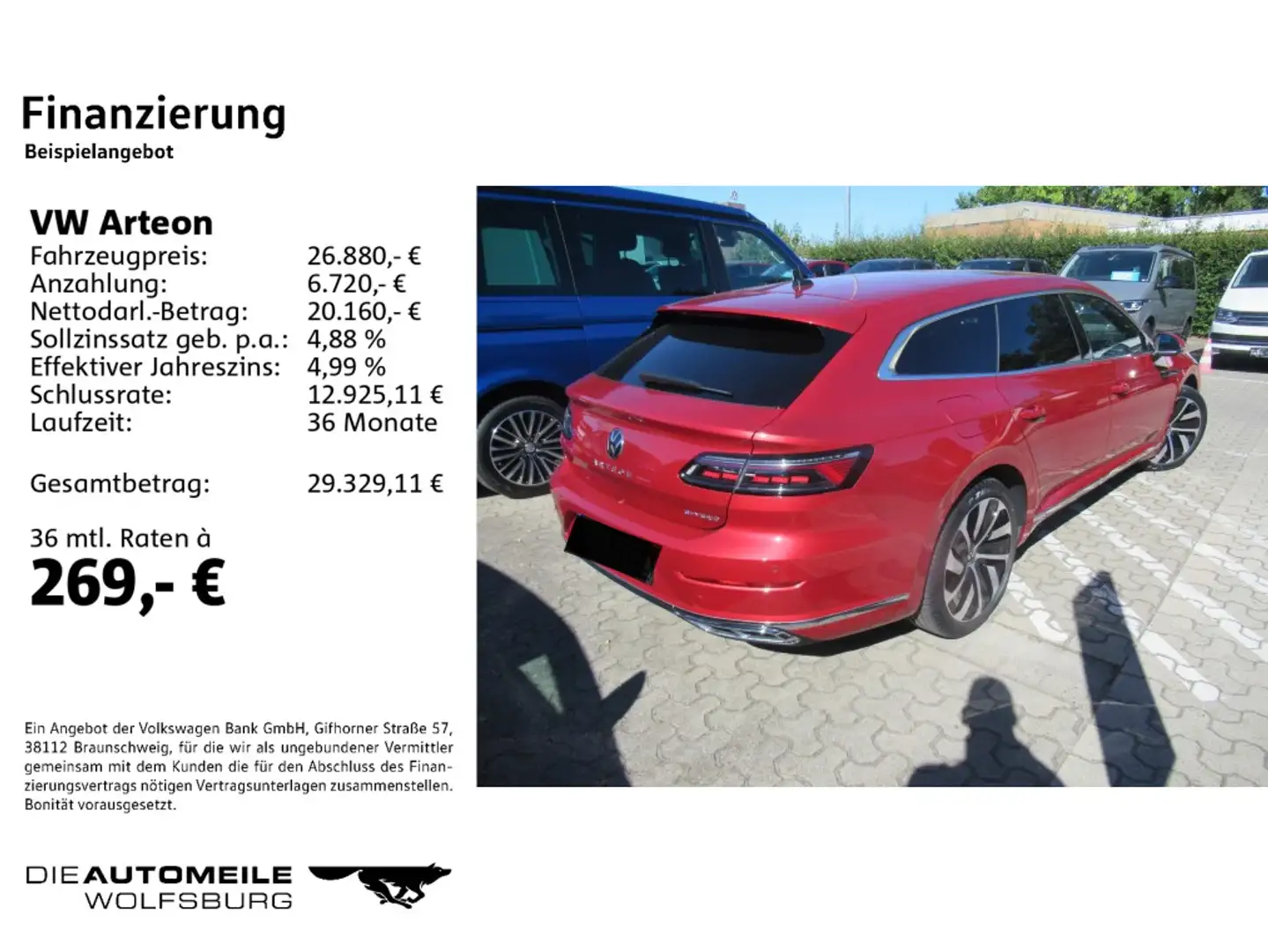 Volkswagen Arteon 1.4 TSI eHybrid DSG R-Line AHK/ACC/Standh Roşu - 2