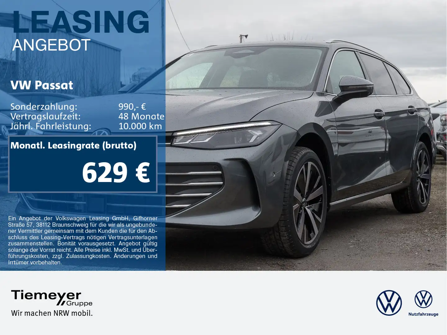 Volkswagen Passat 1,5l eTSI DSG Business IQ.DRIVE AREA VIEW Grau - 1