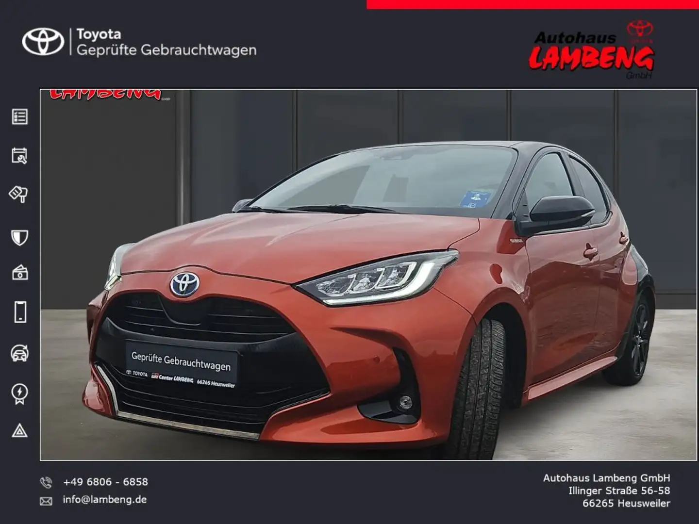 Toyota Yaris Hybrid 1.5 VVT-i Style Orange - 1