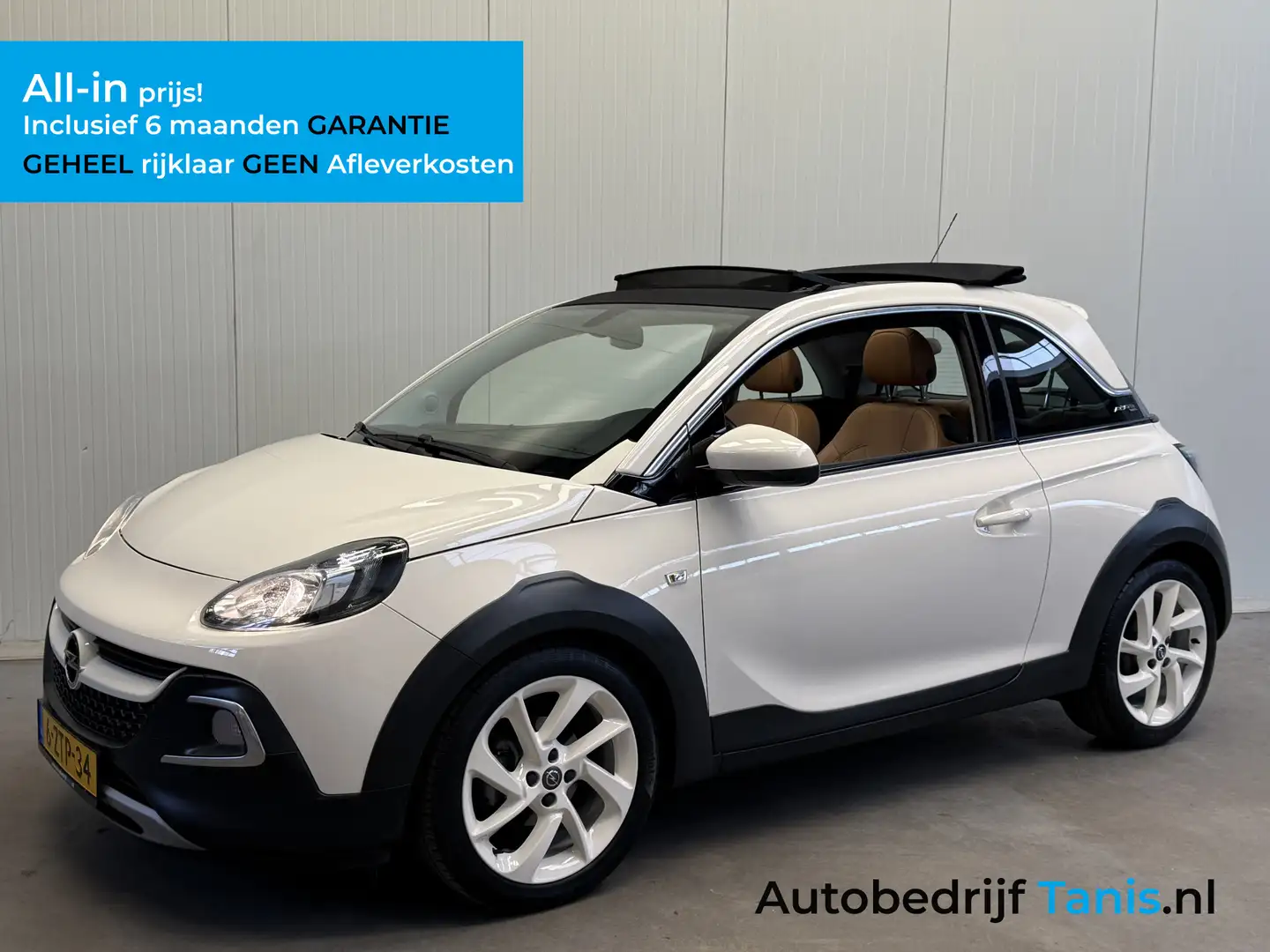 Opel Adam 1.0 Turbo Rocks CABIOLET-LEDER-AIRCO/ECC-PDC-LMV Blanc - 1