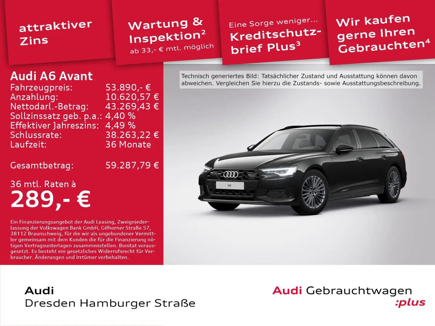 Audi A6 Sport advanced 45 TDI quattro Pano Schwarz - 1