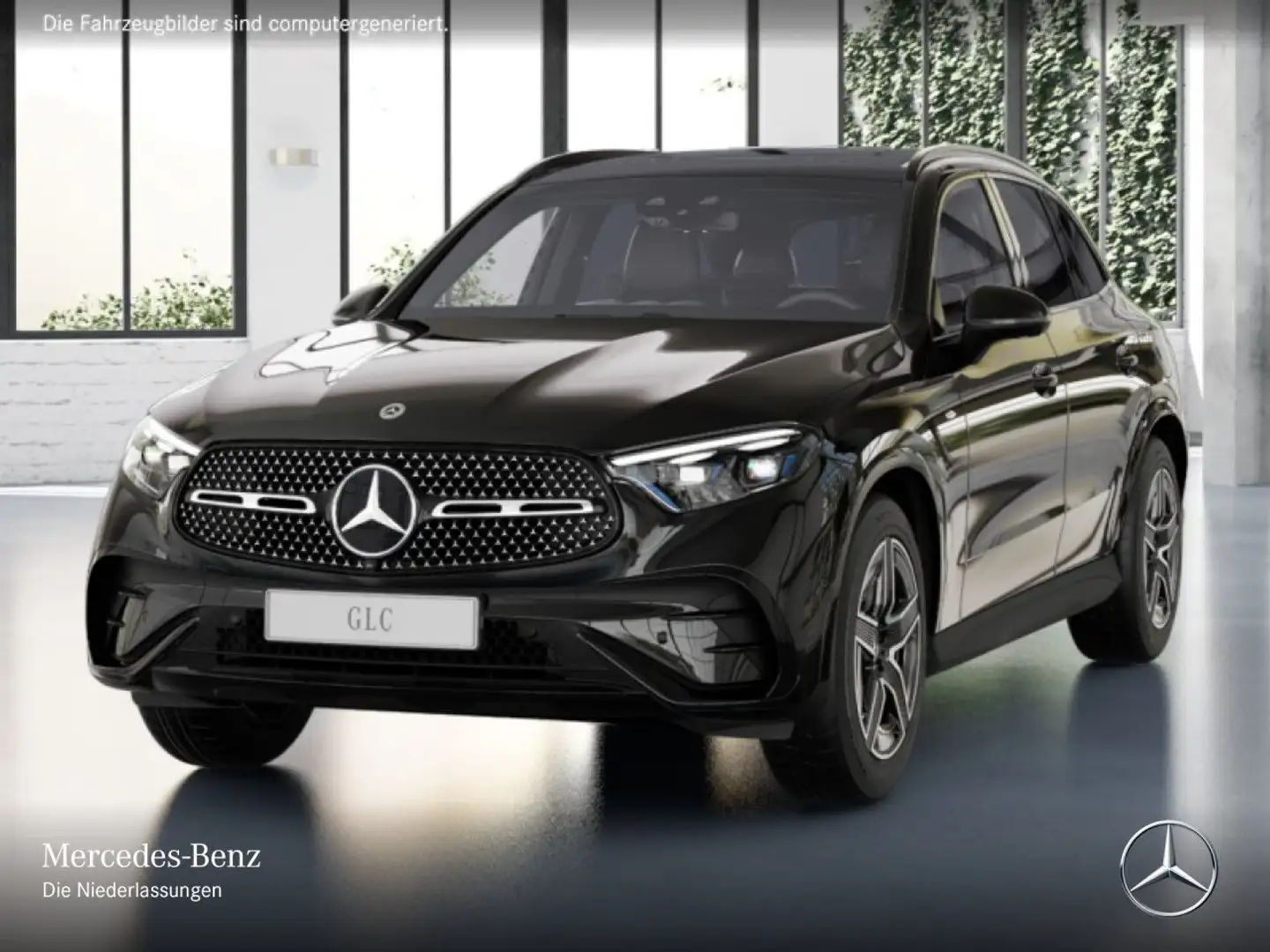 Mercedes-Benz GLC 300 de 4M AMG+NIGHT+PANO+360+KEYLESS+9G Schwarz - 2