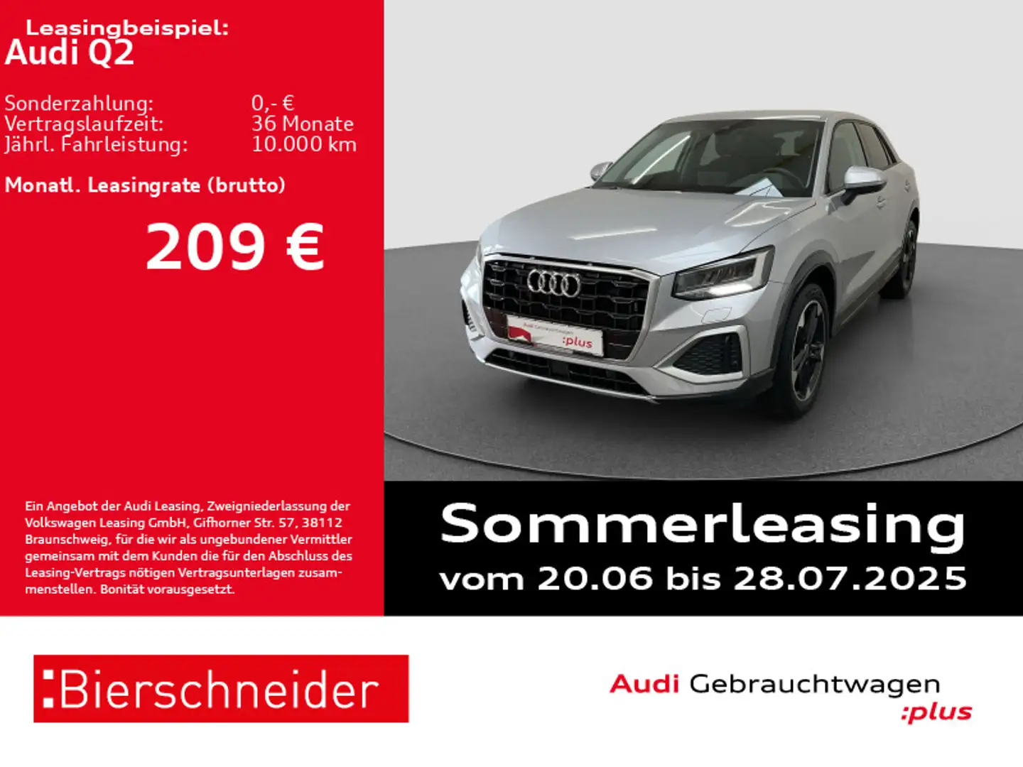 Audi Q2 30 TFSI advanced 18 AHK LED SHZ VC 5J.GAR Silber - 2