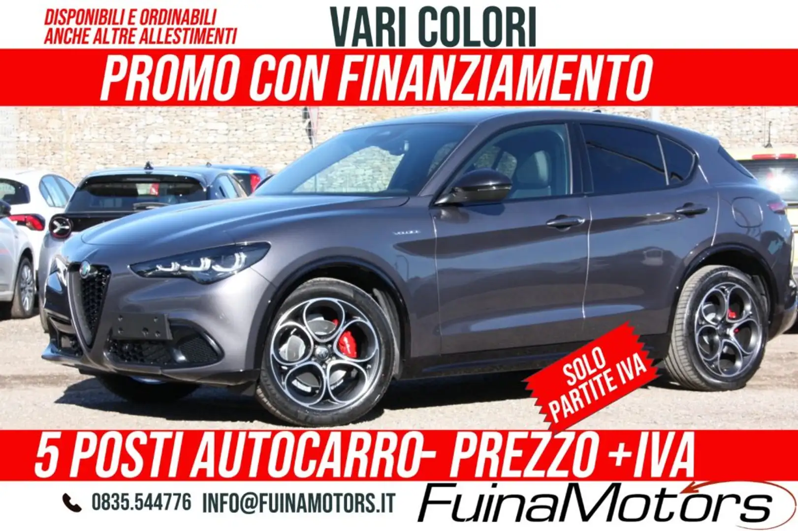 Alfa Romeo Stelvio 2.2 Turbodiesel 160 CV AT8 RWD Veloce AUTOCARRO Grigio - 1