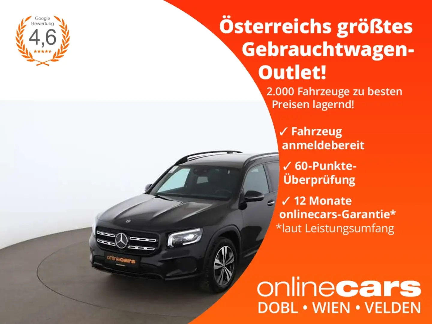 Mercedes-Benz GLB 180 d Progressive Aut LED SKY NAVI LEDER PDC Schwarz - 1
