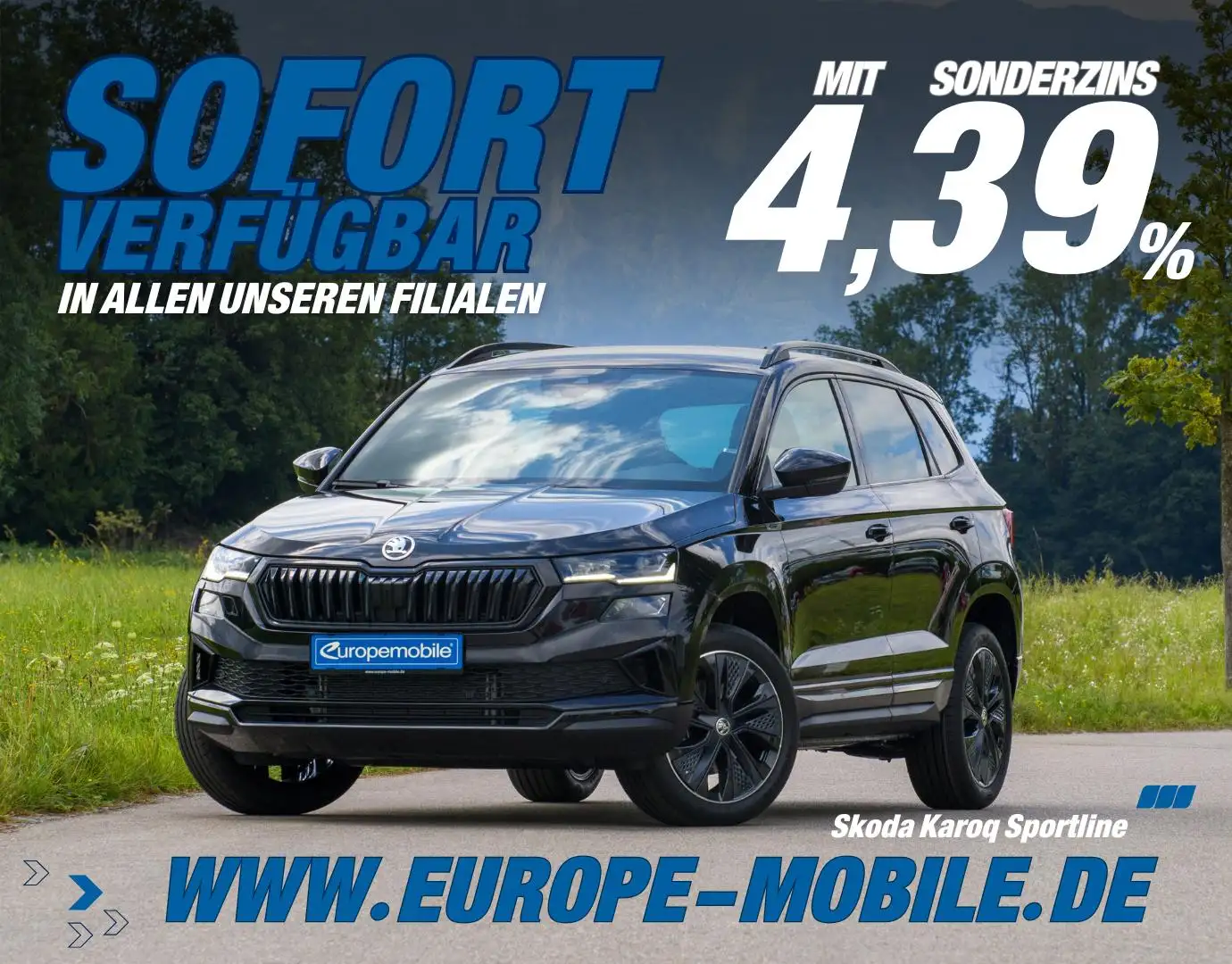 Skoda Karoq Sportline 2025 1.5 TSI OPF 150 DSG (Lager) NAV/... Schwarz - 1