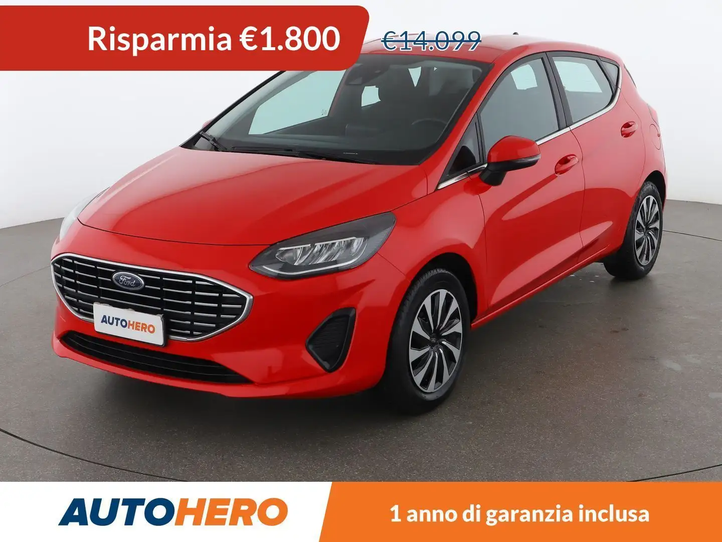 Ford Fiesta 1.1 Ti-VCT Titanium 75 CV Rouge - 1
