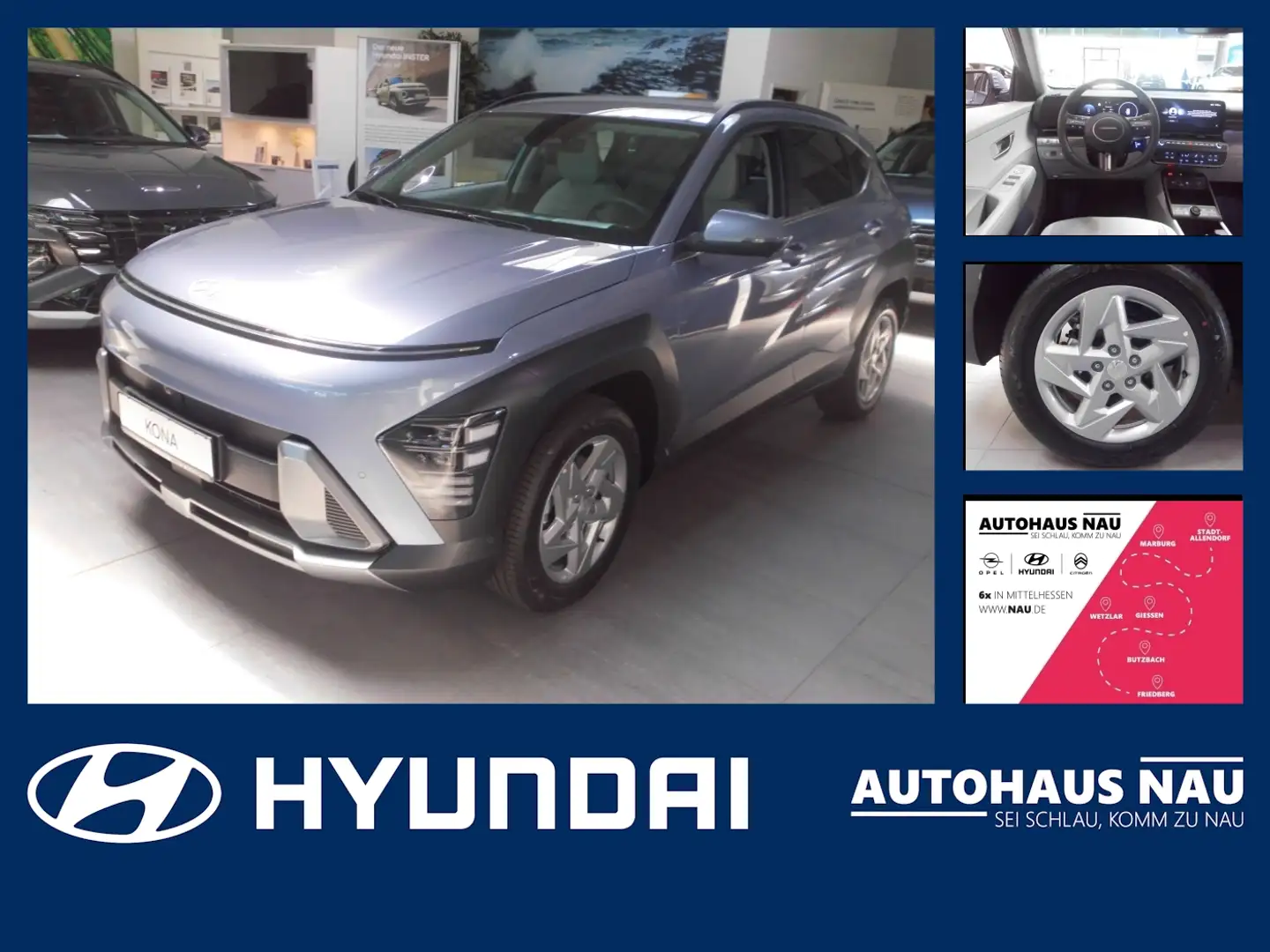 Hyundai KONA 1.6 T-GDI Trend 360 Grad Kamera Blauw - 1