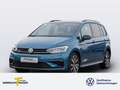 Volkswagen Touran 1.5 TSI DSG R-LINE 7S LEDER PANO AHK LM18 Blauw - thumbnail 1