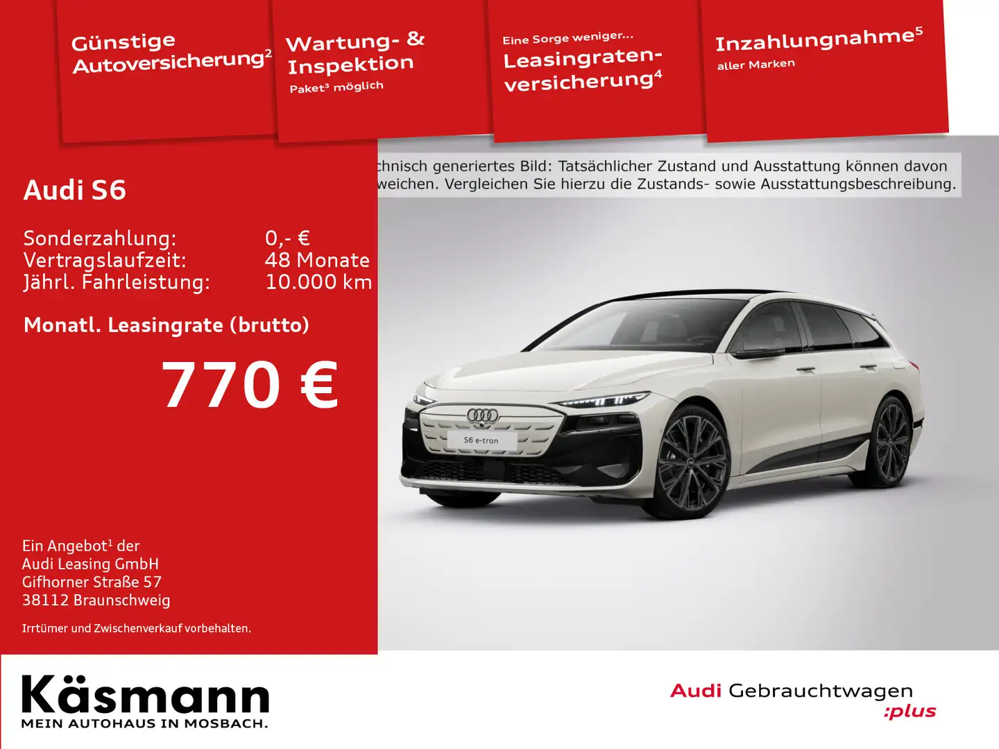 Audi S6 e-tron Avant qu MATRIX 360° HUD PANO LUFT Beige - 2