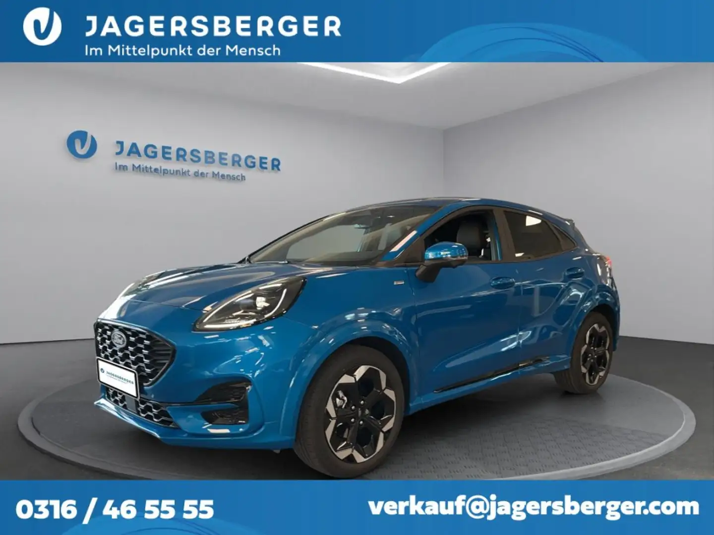 Ford Puma 1,0 EcoBoost Hybrid ST-Line X Blau - 1