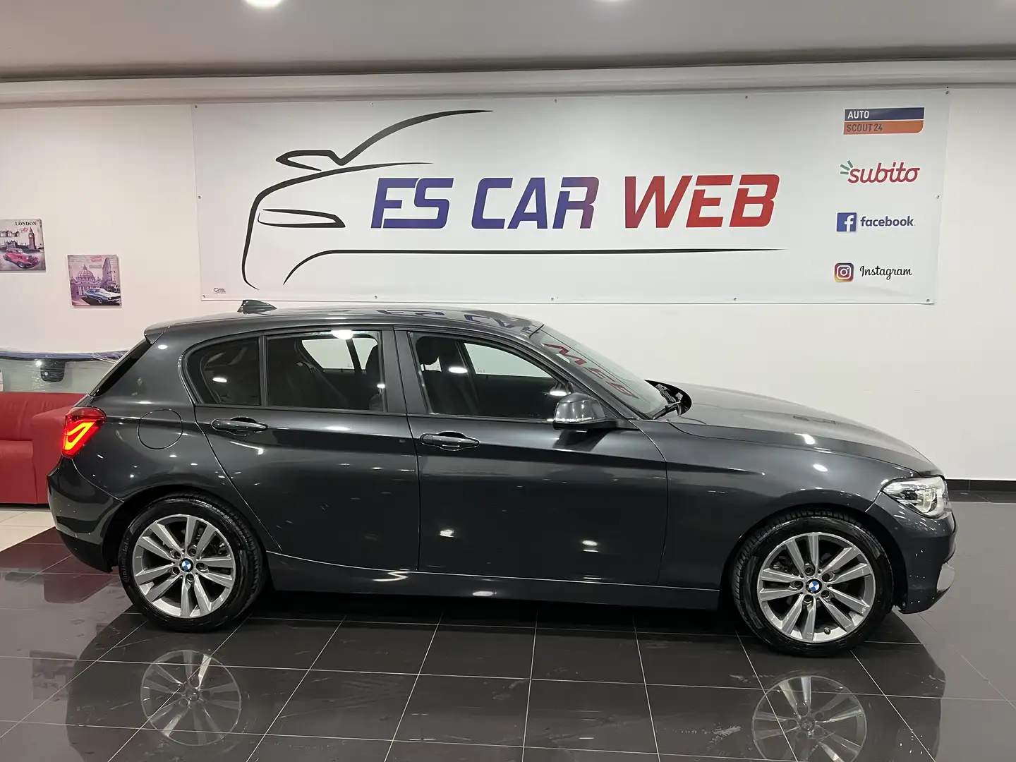 BMW 118 d Digital Edition 5p auto 150 CV Gris - 2