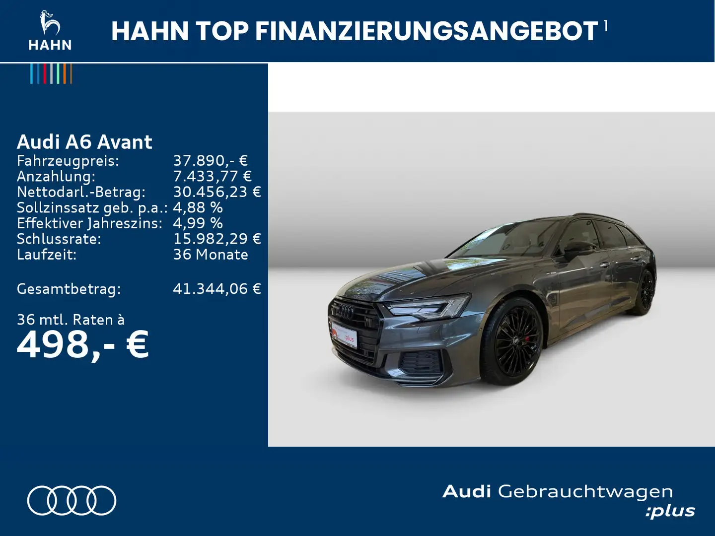 Audi A6 55TFSIe quatt S-trc S-line AHK Pano B&O Schwarz - 2