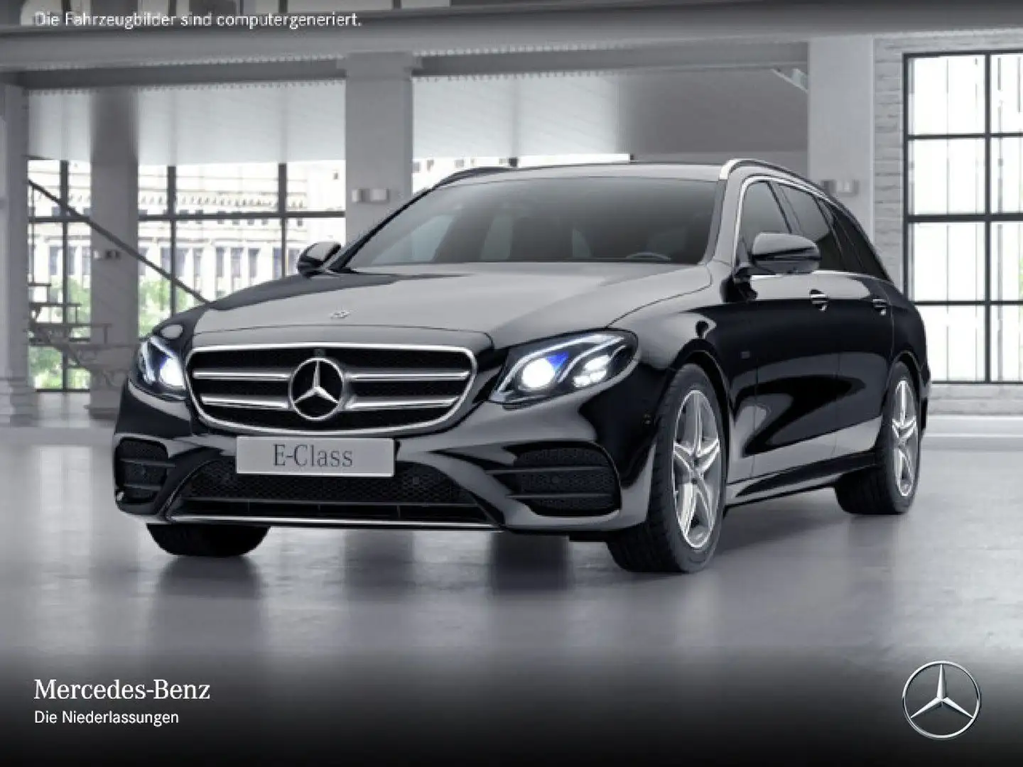 Mercedes-Benz E 300 de T AMG+360+AHK+MULTIBEAM+BURMESTER+SPUR+9G Schwarz - 2