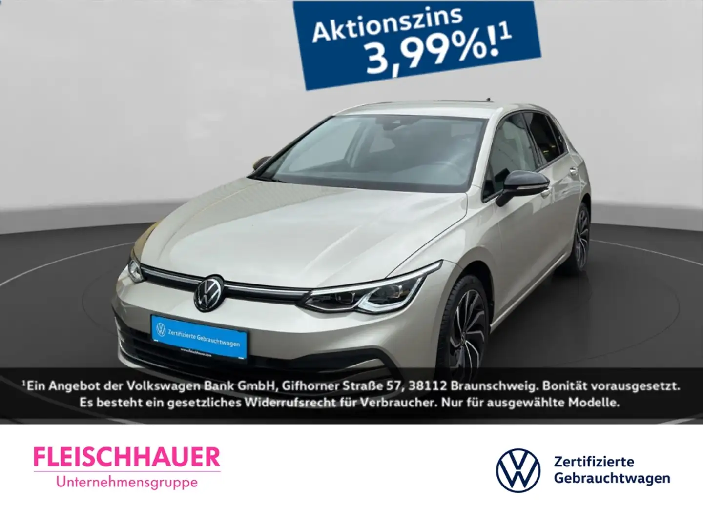 Volkswagen Golf VIII Move 1.5 TSI StHz+Navi+LED+ACC+CarPlay+PDC Silber - 1