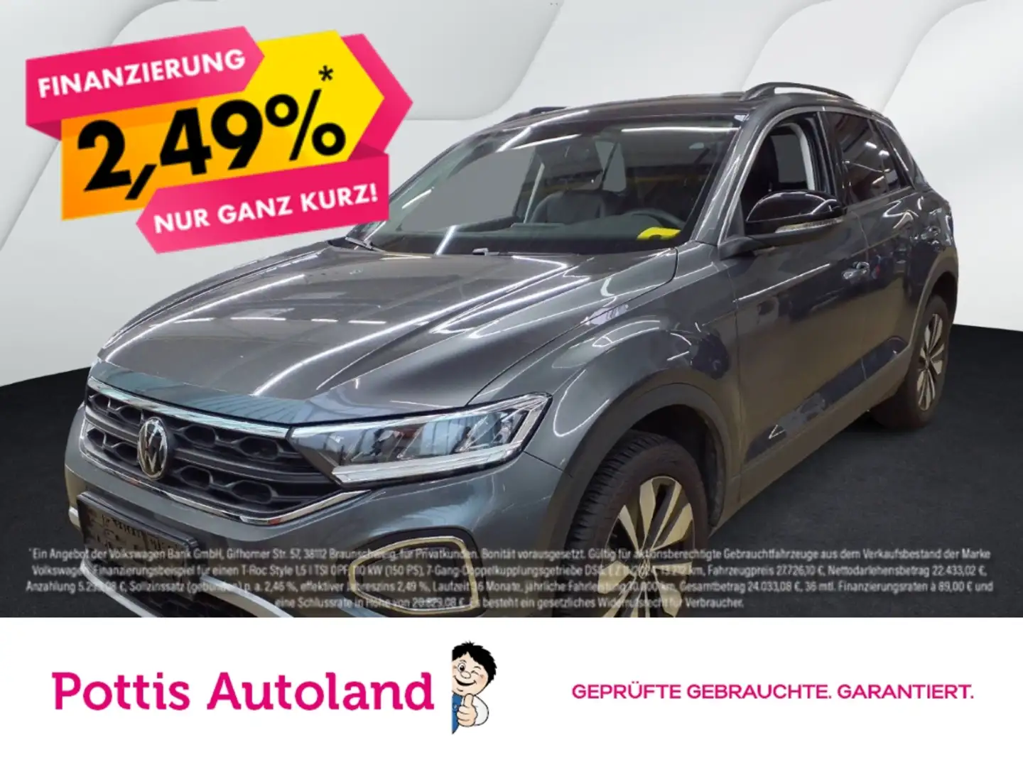 Volkswagen T-Roc 1.0 TSI GOAL PDC SITZHZG KLIMA LED Grau - 1