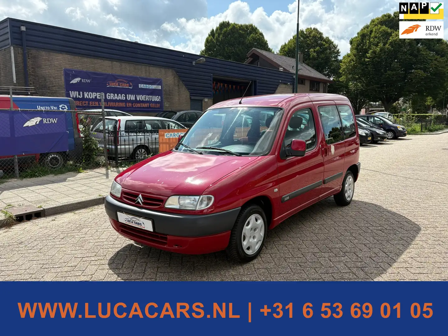 Citroen Berlingo 1.4i Multispace 5p. 2X SCHUIFDEUR Rood - 1