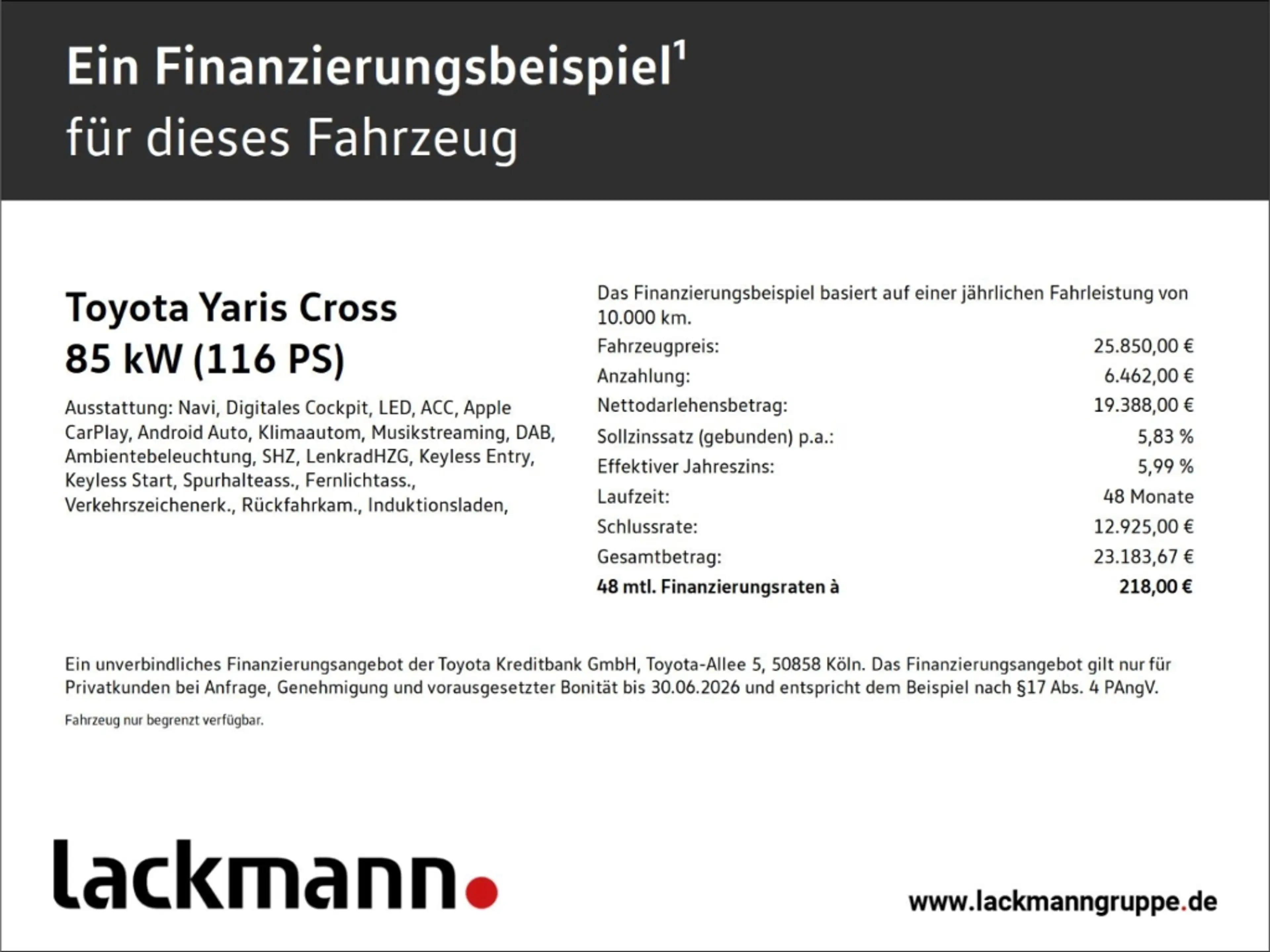 Toyota Yaris Cross Hybrid Team DK Sitzheizung Lenkradheizung — photo 2