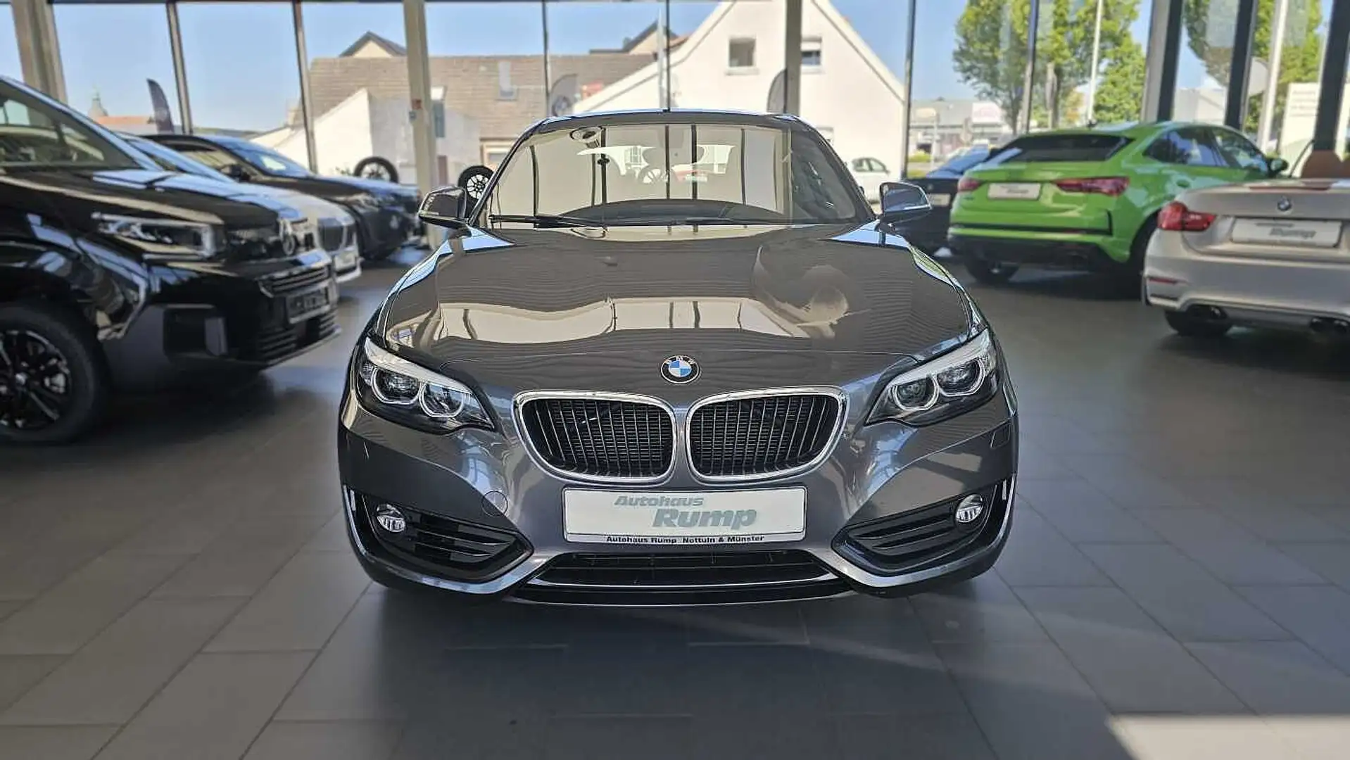 BMW 218 i Coupe Aut. Advantage NAVI | LED | LEDER | KLIMA Gris - 2