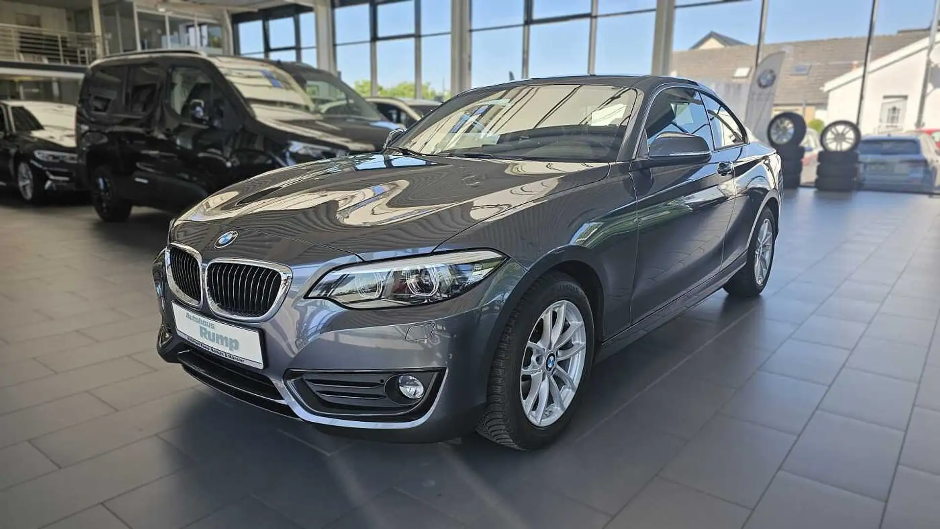 BMW 218 i Coupe Aut. Advantage NAVI | LED | LEDER | KLIMA Gris - 1