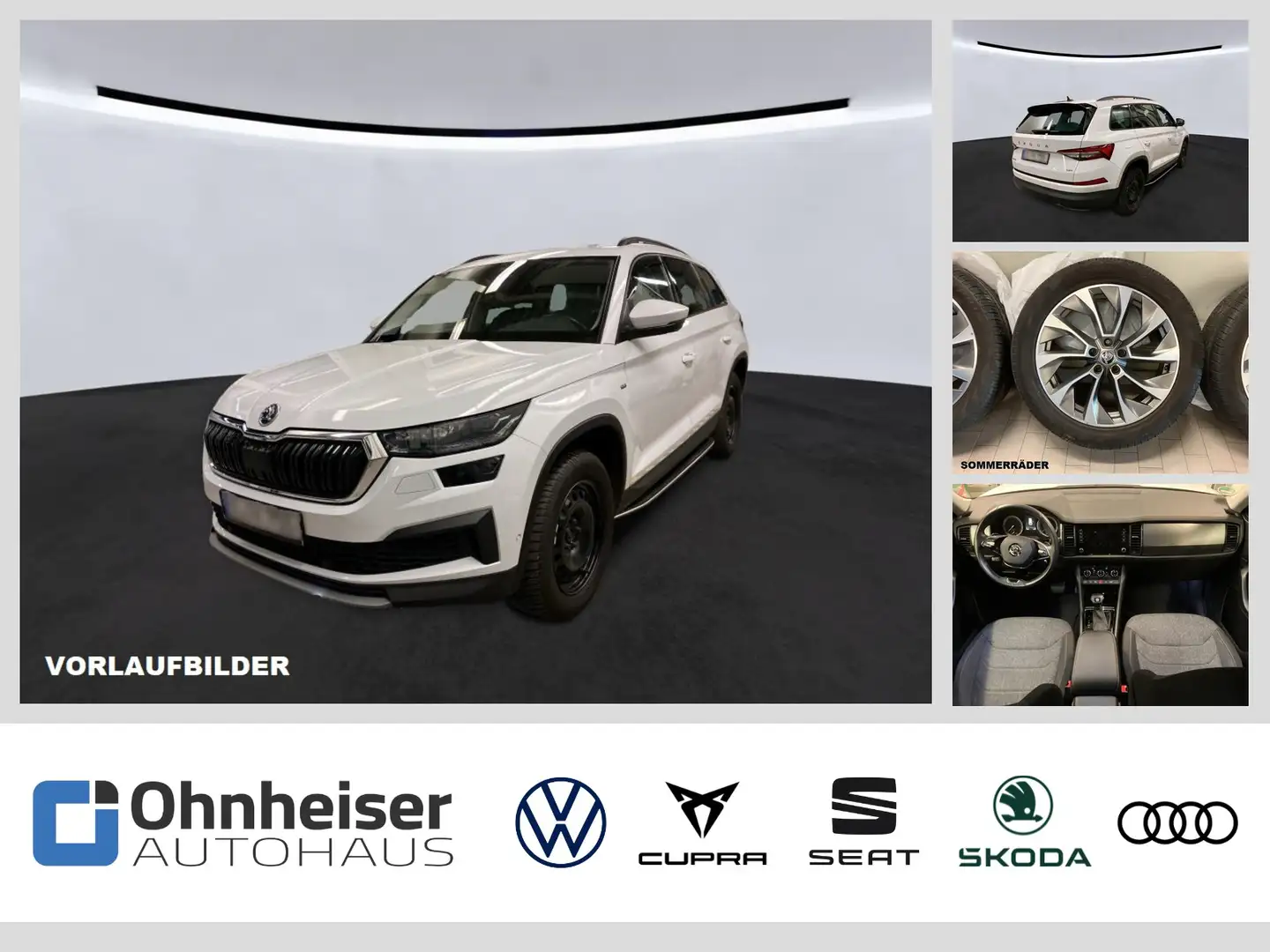 Skoda Kodiaq 2.0 TDI DSG Clever 4x4 AHK*360.Kam*ACC*SHZ* Weiß - 1