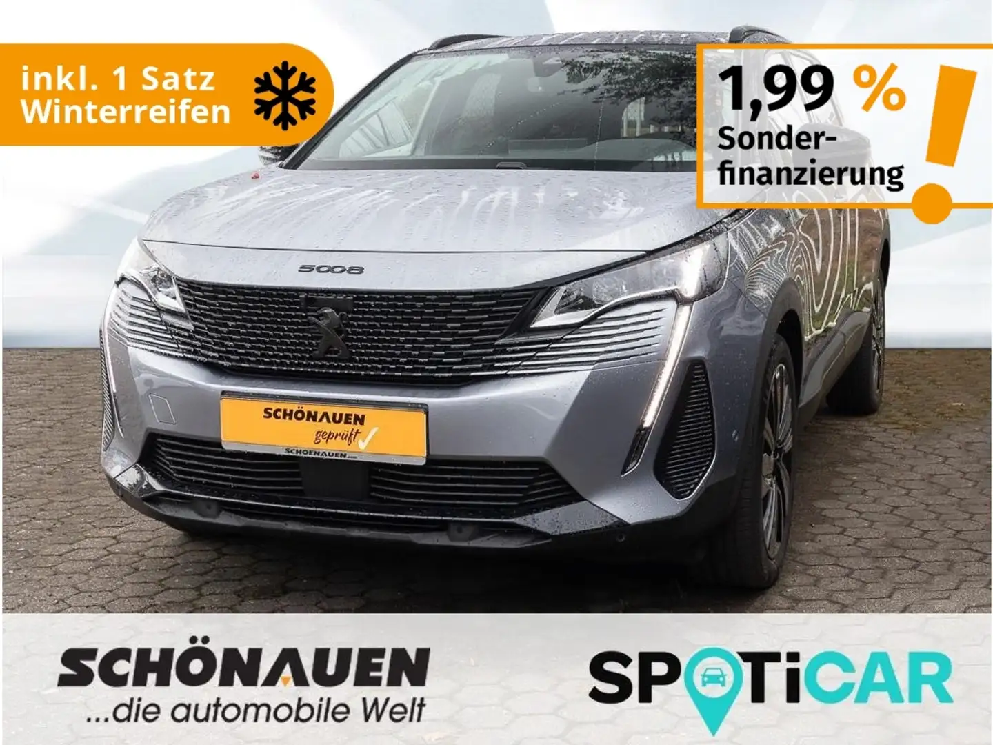 Peugeot 5008 1.5 BlueHDi GT +WR+AUT+AHK+PANORAMA+SHZ+RFK+ Gris - 1
