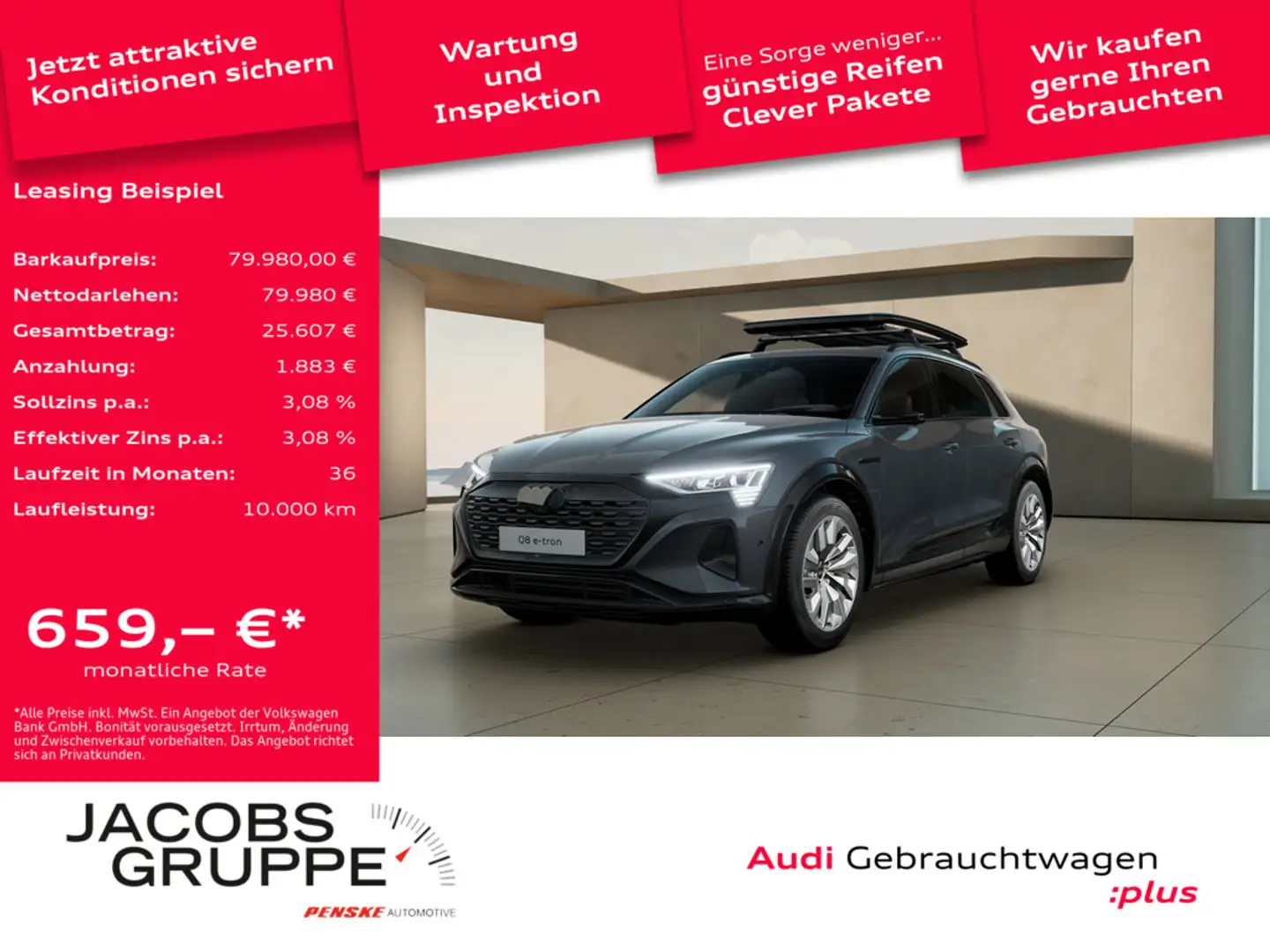 Audi Q8 55 Dakar Black+/Pano/Matrix/V-Spiegel/HuD e-t Grau - 1