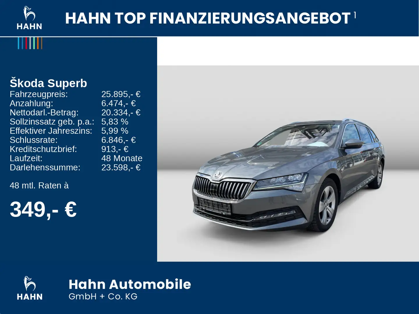 Skoda Superb Combi Ambition 1.5TSI DSG CAM SMART LINK Grau - 2