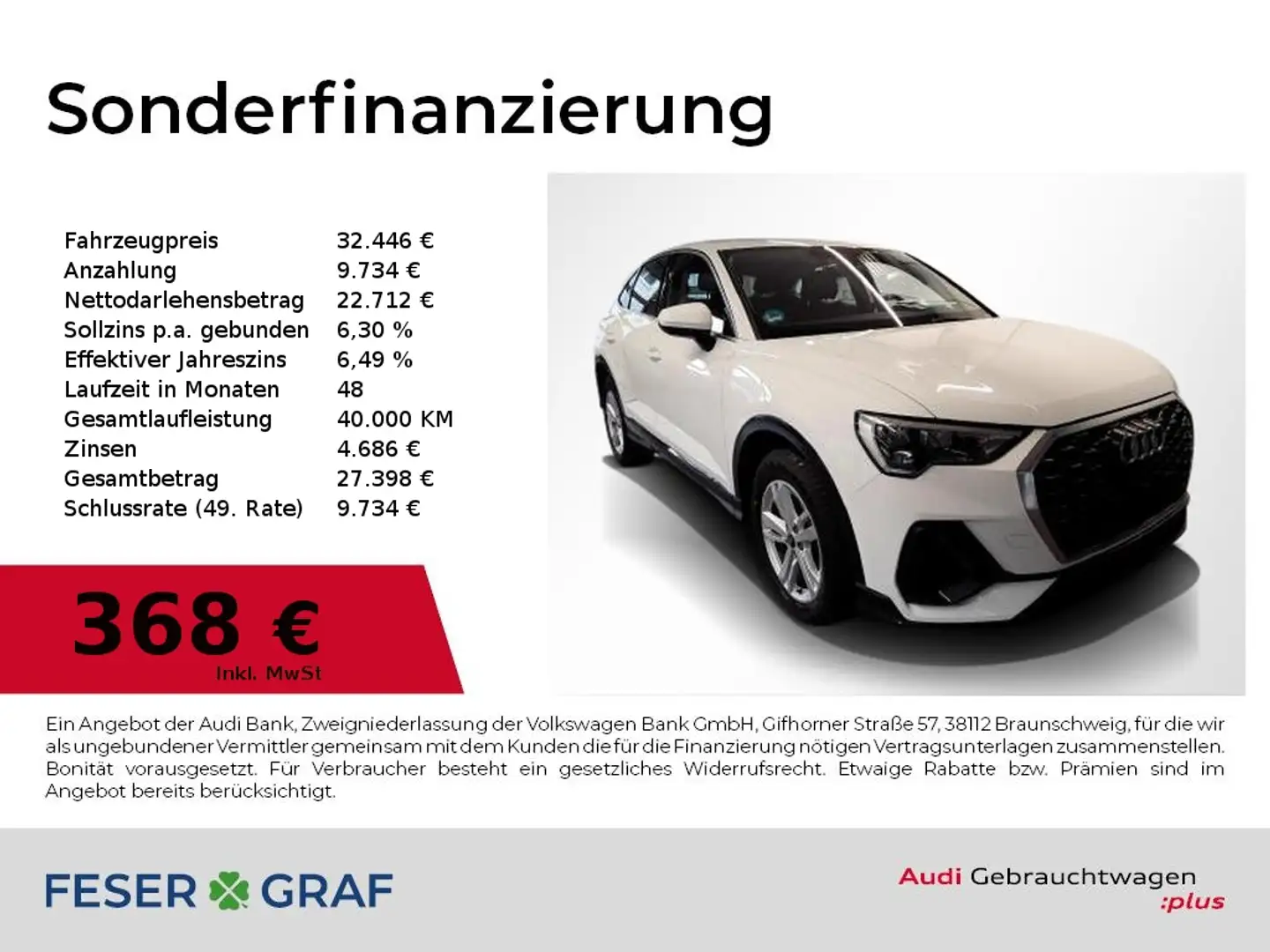 Audi Q3 Sportback 35 TFSI S tronic AHK,Navi,Sportsitze Bianco - 1