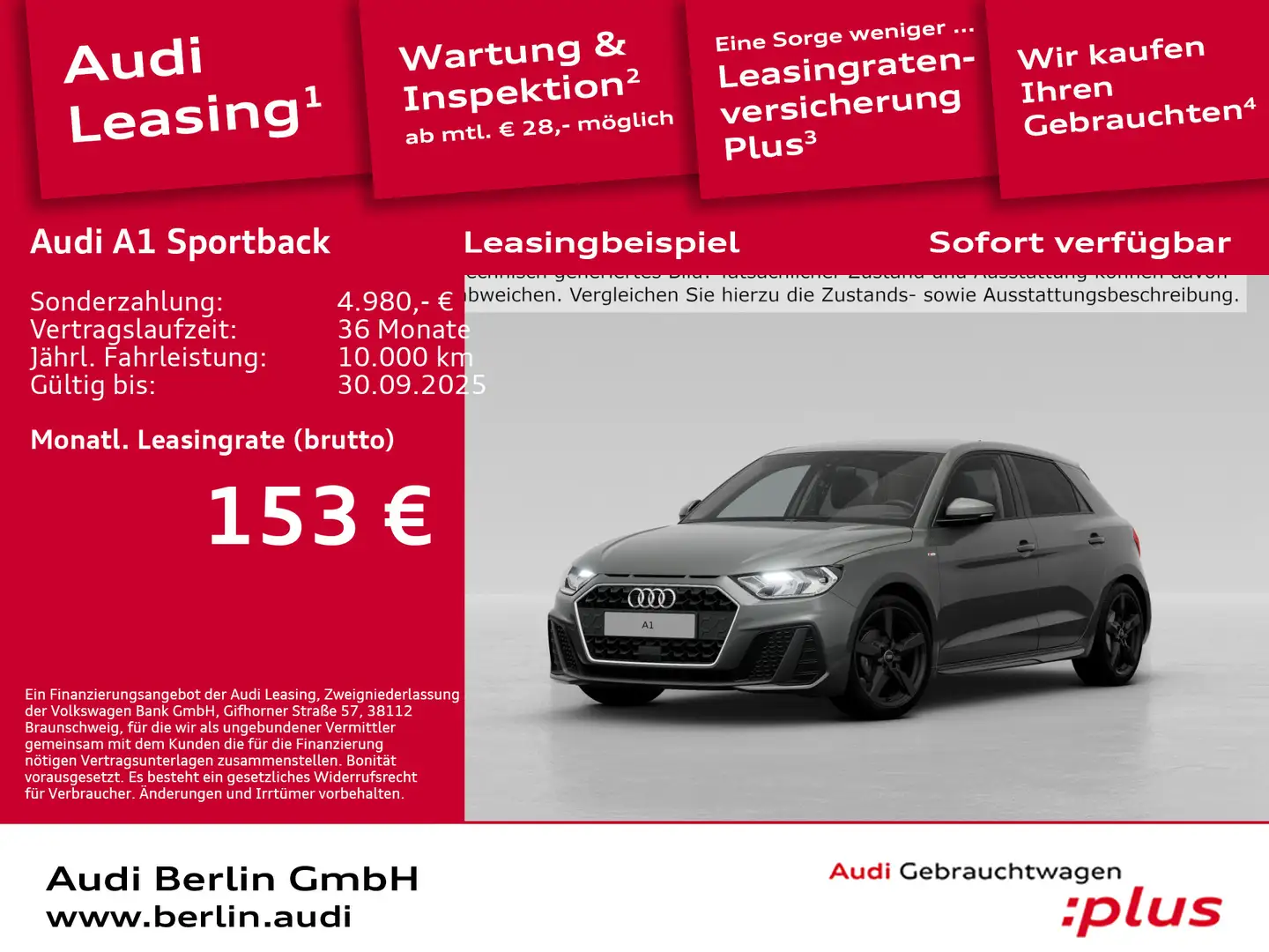 Audi A1 S line 25 TFSI S tronic Gris - 1