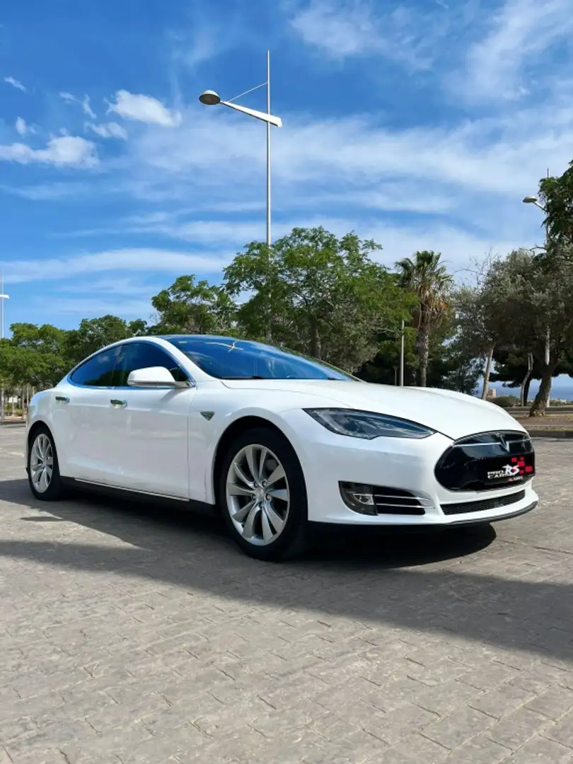 Tesla Model S P85+ RWD Blanc - 1